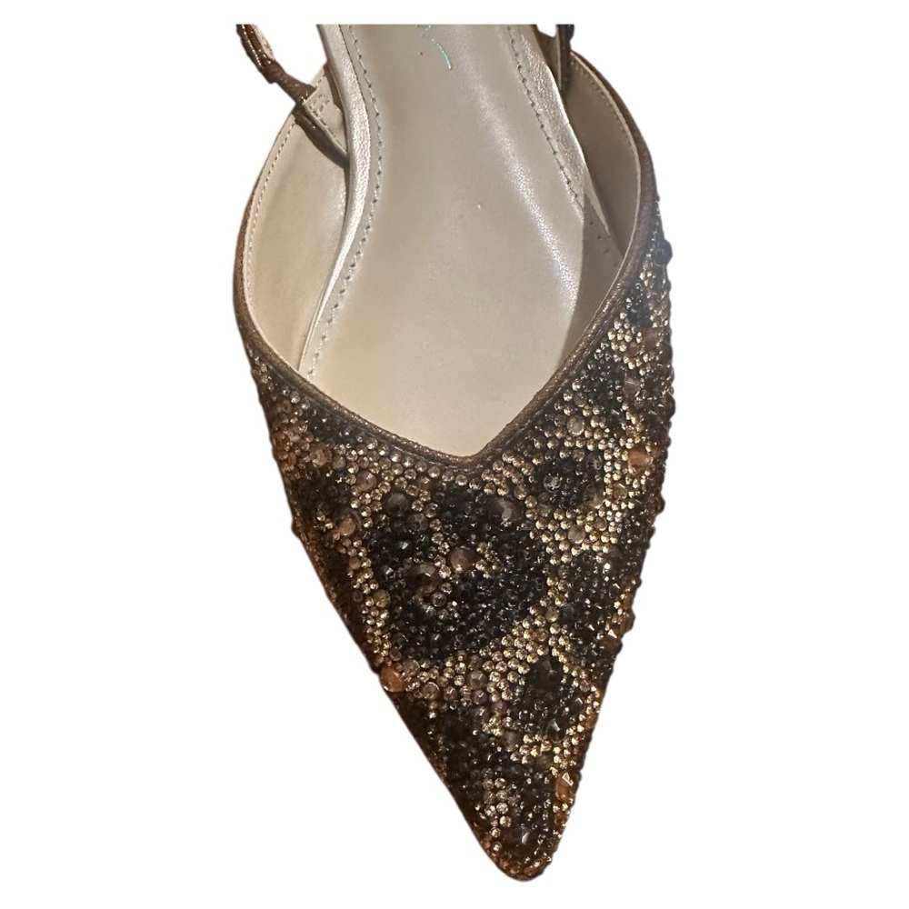 Betsey Johnson Beaded Animal Print Slingback Flats – Sparkle Statement | NWOT | - Picture 3 of 4